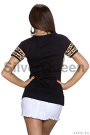 Sort leopard t-shirt